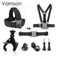 Vamson for GoPro Hero 10 9 7 6 Chest Strap Motorcycle Clamp Collection Box for Xiaomi Yi 4K Insta 360 VS153C. 