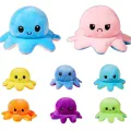 Double Sided Reversible Octopus Soft Doll Reversible Plush Mood Octopus. 