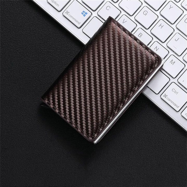 Card%20Box%20Rfid%20Men'S%20Anti-Theft%20Card%20Holder%20Automatic%20Degaussing%20Pop-Up%20Pu%20Leather%20Large%20Capacity%20Aluminum%20Alloy%20Card%20Holder%20Mini%20Wallet%20-%20Image%209