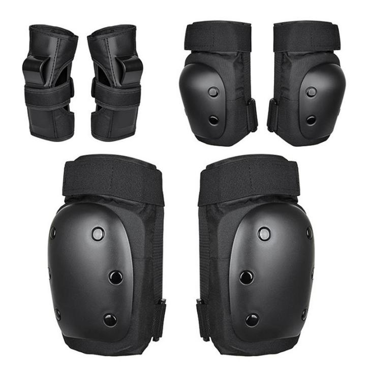 6Pcs Protective Gear Set Knee Pads Knee Support Elbow Pad Wrist Guard For Adult Kids Skateboard Cycling Skating Bike Accessories