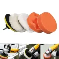 6Pcs 5/6/7 inch Gross Polishing Waxing Buffing Pad Kit Drill Adapter Car Polisher Buffer. 