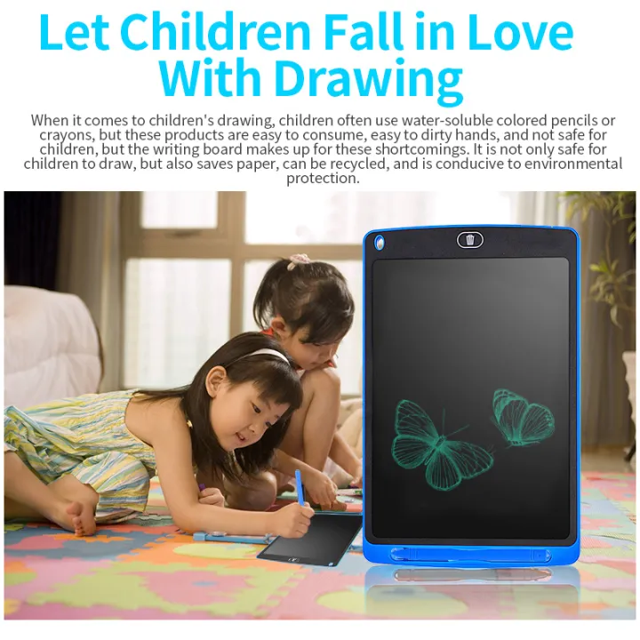 KIVEE%20LCD%20Drawing%20Tablet%20Keyboard%20One%20Key%20To%20Clear%20With%20Lock%20&%20Stylus%20Pen%20ABS%20Frame%20Writing%20Tablet%20Whiteboard%20Board8.5/10%20inch%20-%20Image%208