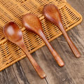 1/4/6Pcs Japanese Style Deep Mouth Wooden Spoon Natural Wood Round Spoons Wooden Household Tableware Soup Spoon. 