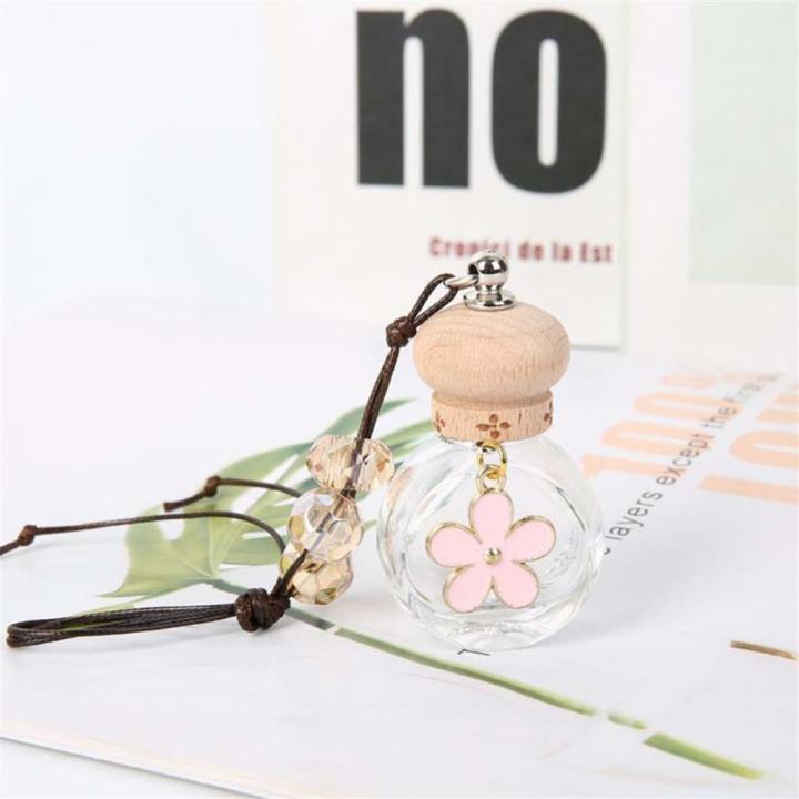 1/2/3PCS Car Decoration Oil Bottle Lasting Fragrance Durable Daisy Metal Petals Crystal Bead Wax Rope Car Accessories