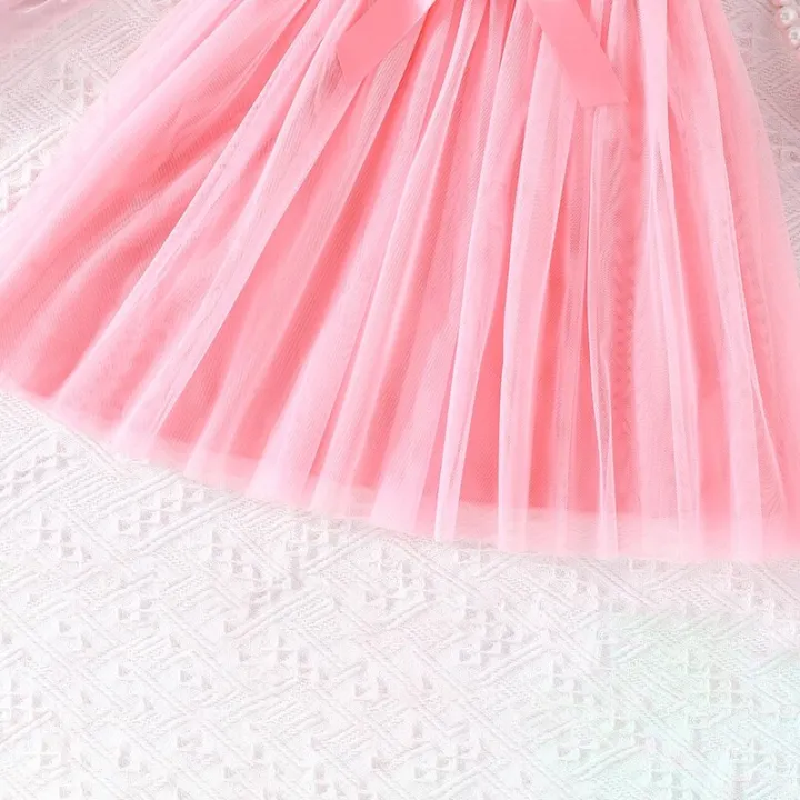 Dress%20For%20Kids%204-7%20Years%20old%20Birthday%20Korean%20Style%20Fashion%20Ruffled%20Sleeve%20Pink%20Floral%20Tulle%20Cute%20Princess%20Formal%20Dresses%20Ootd%20For%20Baby%20Girl%20-%20Image%207