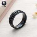 Prism Fashionable mechanical rotating ring Stainless Steel Chain Spinner Ring for Men Chain Spinner  for Boys Finger Ring Fine Workmanship Curb Chain Embedded Men Ring. 