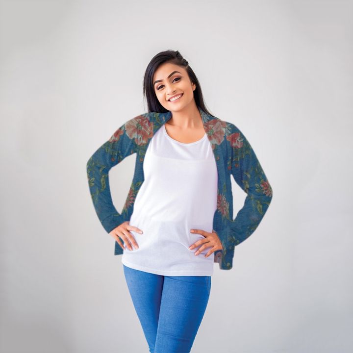 Women/%20Ladies%20/%20Girls%20Cotton%20210Gsm%20Stretchy%20Fabric%20Long%20Sleeve%20Sun%20Protection%20Clothing%20Plain%20Over%20Coat%20In%20Black%20Color%20In%20M,%20L%20And%20Xl%20Sizes%20-%20Image%205