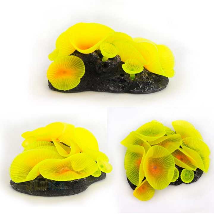 Artificial Gel Coral Fish Tank Home Soft Artificial Mushroom Resin Coral Rock Fish Tank Aquarium Lovely Decoration Plants Water Grass Ornament