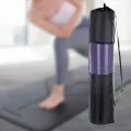 Convenience Black Yoga Backpack Yoga Mat Waterproof Backpack Carrier Mesh Adjustable Strap Sport Tool Gym Bags Multiple Sizes Moyao. 