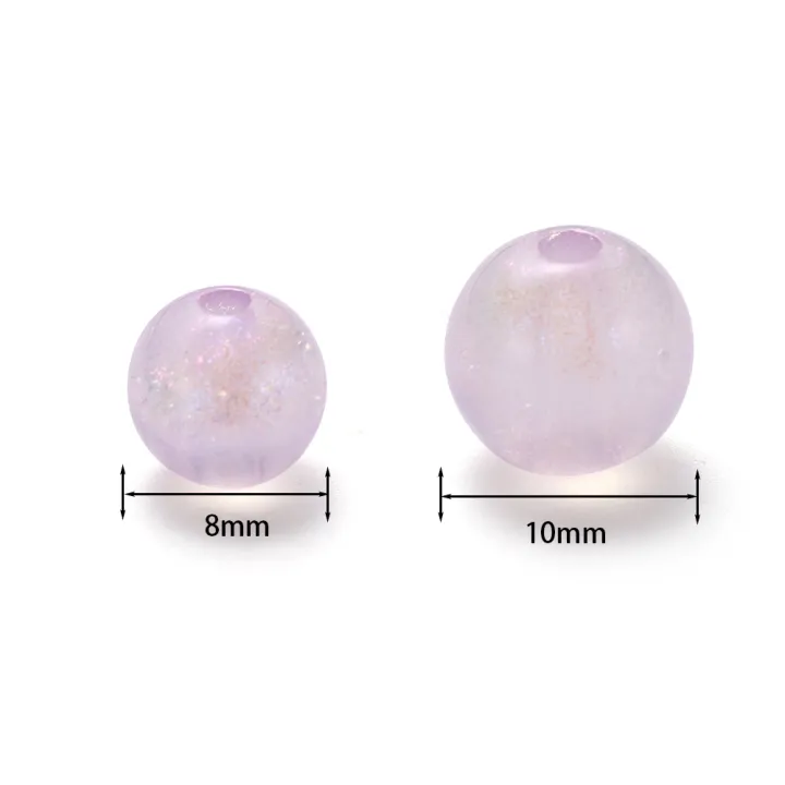 30/50pcs%208mm/10mm%20Macaron%20Color%20Beads%20Fluorescent%20Acrylic%20Loose%20Beads%20For%20Bracelet%20Necklace%20Making%20-%20Image%202