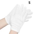 【HOT】 1 Pairs New Full Finger Men Women Etiquette White Cotton Gloves Waiters/Drivers/Jewelry/Workers Mittens Sweat Absorption Gloves. 