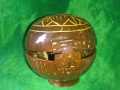 Coconut Shell Jewellery Box Hand Made. 