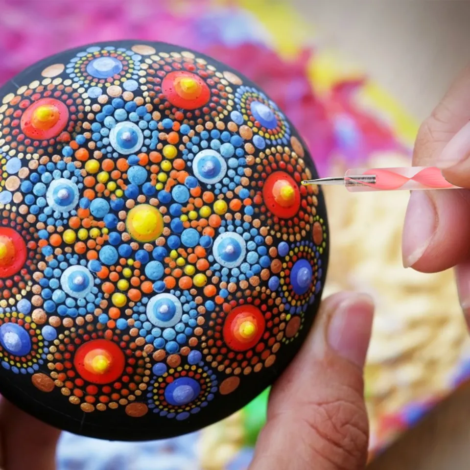 Fycooler Mandala-Stippengereedschap Set 41-Delig Voor Stenen