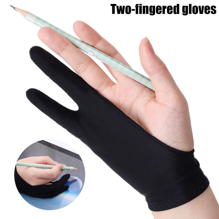 1/2Pcs Two-finger Painting Gloves XS/S/M/L Anti-touch Anti-pollution Hand Glove For Universal Drawing Double Finger Gloves