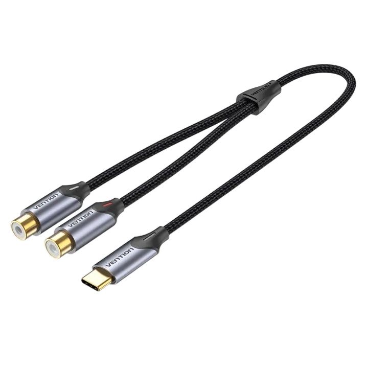 USB-C To Dual RCA Audio Cable - 6ft (180cm) Converter For Connecting Phones To Older Stereos