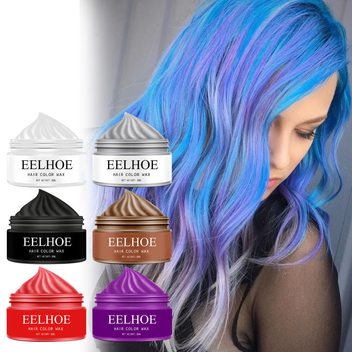 Colorful Hair Wax Fast Coloring Disposable Non-irritating Non-Greasy DIY Stylish Temporary Hair Wax for Barber beauty health