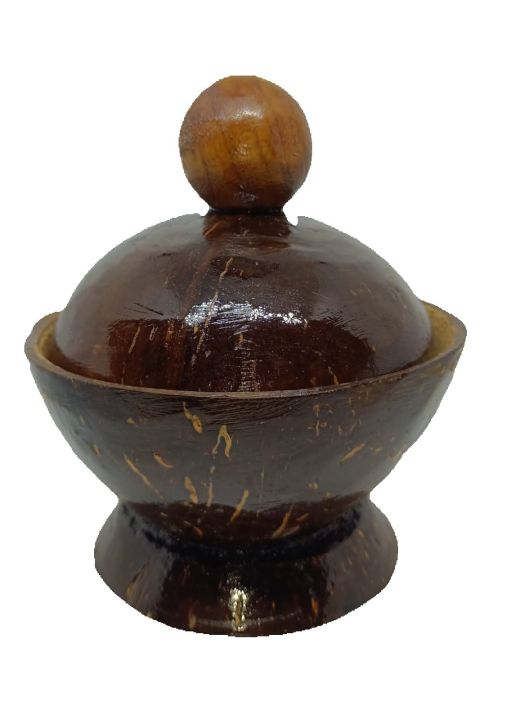 Coconut Shell Salt Container