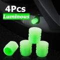 Luminous Valve Caps Fluorescent Green Blue Night Glowing Car Motorcycle Bicycle Wheel Styling Tyre Hub Universal Cap Decor 4Pcs. 