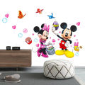 Mickey Mouse Cartoon Animals Theme Kids Wall Art Decal Sticker Decoration for Living Room Nursery Baby Girl Boy Kid Children's Room Bedroom Decoration. 