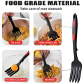 Silicone Flexible Fork, Heat-Resistant Cooking Fork Tools Dishwasher Safe Kitchen Fork Kitchen Non Stick Fork for Mix. 