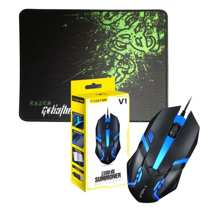 T-WOLF V1 Gaming Mouse + Gaming Mouse Pad Combo
