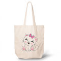 Cat Love Tote Bag - Eco-Friendly Zipper Bag with Inside Pocket. 