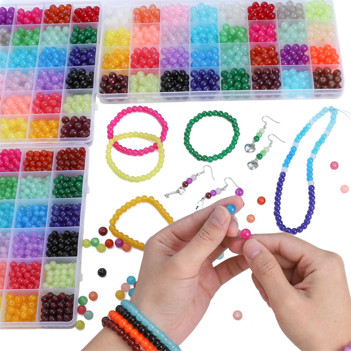 1%20Box%206/8mm%2024%20Colors/Lot%20Imitation%20Jade%20Glass%20Round%20Bead%20for%20Bracelet%20Necklace%20DIY%20Jewelry%20Making%20-%20Image%204
