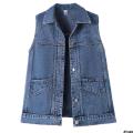Pocket Waistcoat Spring and Summer Trendy New Women's Vest All-Match Loose Horse Denim Casual Vest plus Size 2024 Clip. 