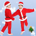 Christmas Santa Claus Costume Velvet 1 Set  Of Christmas Costume Christmas Outfit Cosplay Costume  Clothing Set Non Woven Fabric For Kids (10-12 Years) Christmas Party Decoration Dress. 