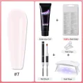 Monja Acrylic Uv Gel Quick Extension Building Nail Art Kit False Nail Tips Painting Brush Led Uv Dryer Diy Manicure Set. 
