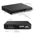 DVD Player 1080P HD Home DVD Player Box for TV All Region Free DVD CD-Disk Player AV-Output EVD Player--EU Plug Easy to Use Black. 