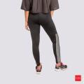 Tofo Activewear Leggings In Black With Grey Paneling Details. 