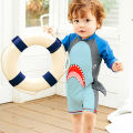 Cotton Yfashion Boy 1 o 6 Years Old Cartoon Sleeve Long suit Sun Block suit color. 