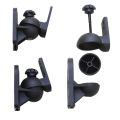 Universal Rotatable Speaker Wall Mount Stand Bracket 1 Pair Black. 
