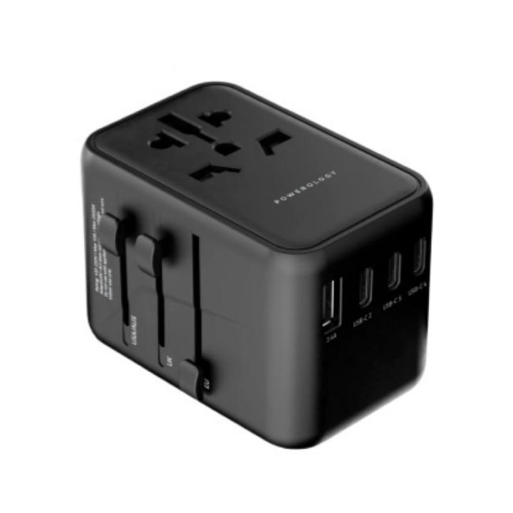 Powerology 65W PD Universal Multi-Port Travel Adapter