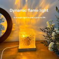 Dynamic Rotating Water Ripple Projector Night Light 3/16 Colors Flame Crystal Lamp for Living Room Study Bedroom Rotating Light. 
