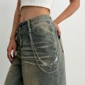New Punk Star Pendant Pant Chain Metal Multilayer Waist Keychain Hip Hop Casual Jeans Chain Women Man Gifts. 