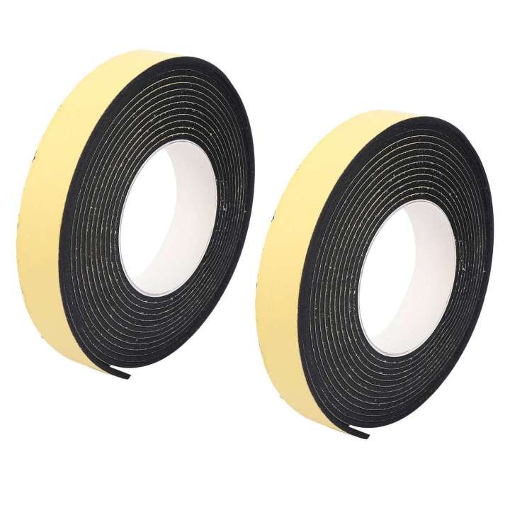 2pcs Black Sticker Sponge Tape for Windows Doors Sealing Strip ...