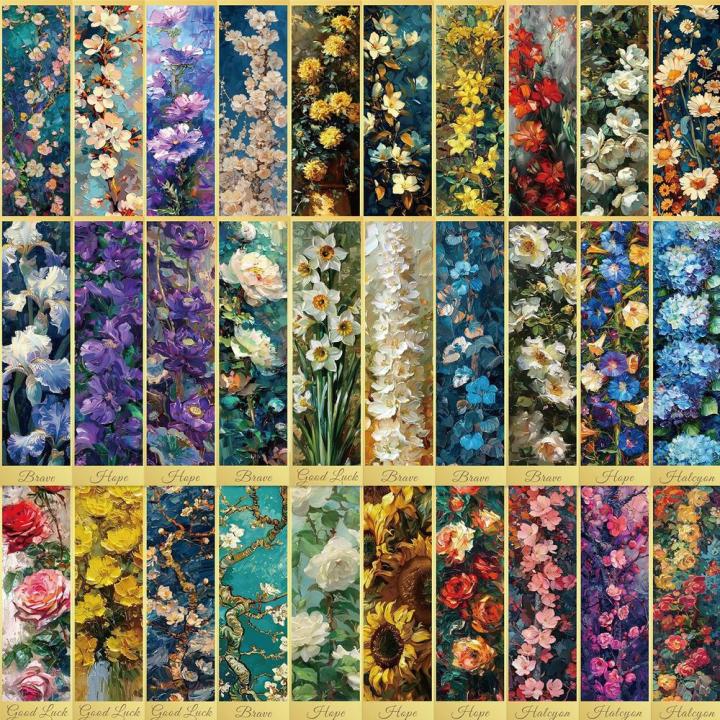 stationery%20Paper%20Bookmark%20artistic%20ancient%20flower%2030pcs%20set%20Book%20Holder%20butterfly%20design%20sunset%20series%20Page%20Marker%20for%20-%20Image%209