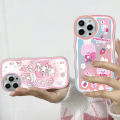Super Case For Infinix Hot 11S NFC Cute My Melody and Baby Cinnamon Clear Cartoon Cases Soft Silicone Full Rubber Back Cover Moble Phone Tpu Transparent Curly Wave Hybrid Shockproof Casing For My Melody and Baby Cinnamons Ring+ Free Holder. 