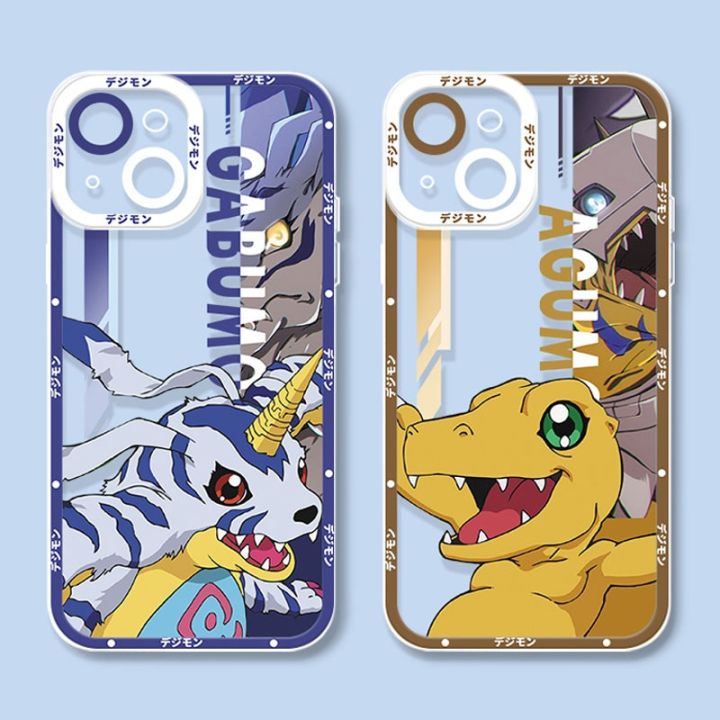 Digital Monster Digimon Soft Silicone Phone Case for iPhone 14 13 12 11 Pro Max Mini XR XS X 8 7 6 6S Plus SE 2020 Claer Cover