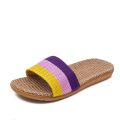【ZOSR】Summer Linen Women'S Slippers Flat Sandals Home Color EVA Lightweight Shoes For Women Casual Slippers Free Shipping. 
