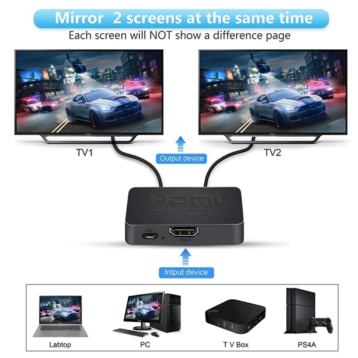HDMI%20Splitter%201%20in%202%20Out%20Full%20HD%201080P%20HDMI%203D%20Display%20Duplicate%20Mirror%20Powered%20Splitter%201%20Source%20to%202%20Identical%20Displays%20-%20Image%206