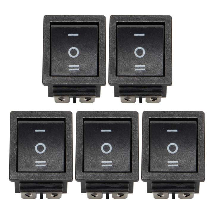 Professionele Tuimelschakelaar Voor Boten – 6 Polen, 3 Standen (AAN/UIT/AAN), 16A 250VAC / 20A 125VAC, DPDT, Zwart – Voor Auto, Boot, Apparaten En Meer