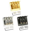 3 String Cigar Box Guitar Bridge, Electric Guitar Bridge Tailpiece Top Load Fixed Hardtail Saddle Cigar Box Guitar Parts 24BD. 