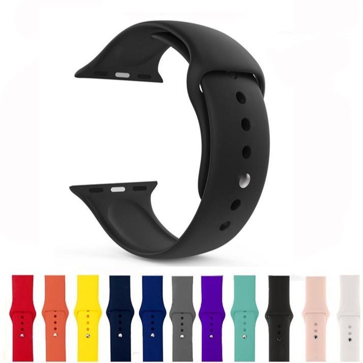 Replacement Soft Silicone Waterproof Band Strap For iwatch Band 42mm 44mm 45mm