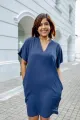 Skylar Shift Dress-Navy Blue. 