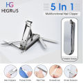 HEGRUS Nail Clippers Keychain Nail Clipper Stainless Steel Nail Clipper Foldable Nail Cu-tter 4 In 1 Multifunctional Nail Care Tools EDC Utility Tool with Nail Clipper Pocket Kni-fe Scissors Tweezers. 