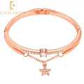 Enacolor Star Crystal Mental Charm Bangle Bracelet for Girls Gift. 