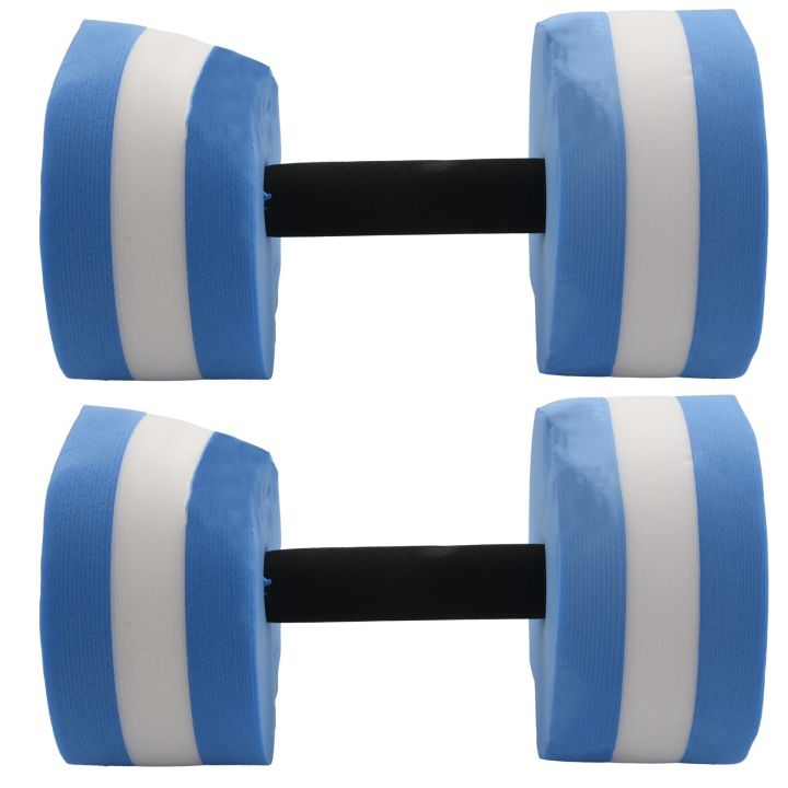 2Pc Eva Foam Floating Dumbbells Summer Water Dumbbell Toys Swimming Pool Floating Dumbbells Water Support Dumbbells